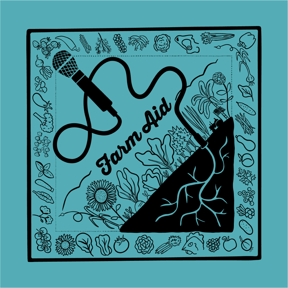 Farm Aid Blue Bandana