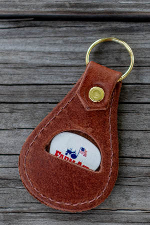 Farm Aid Leather Key Fob with Guitar Pick