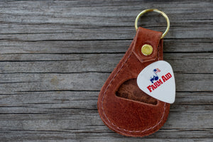 Farm Aid Leather Key Fob with Guitar Pick