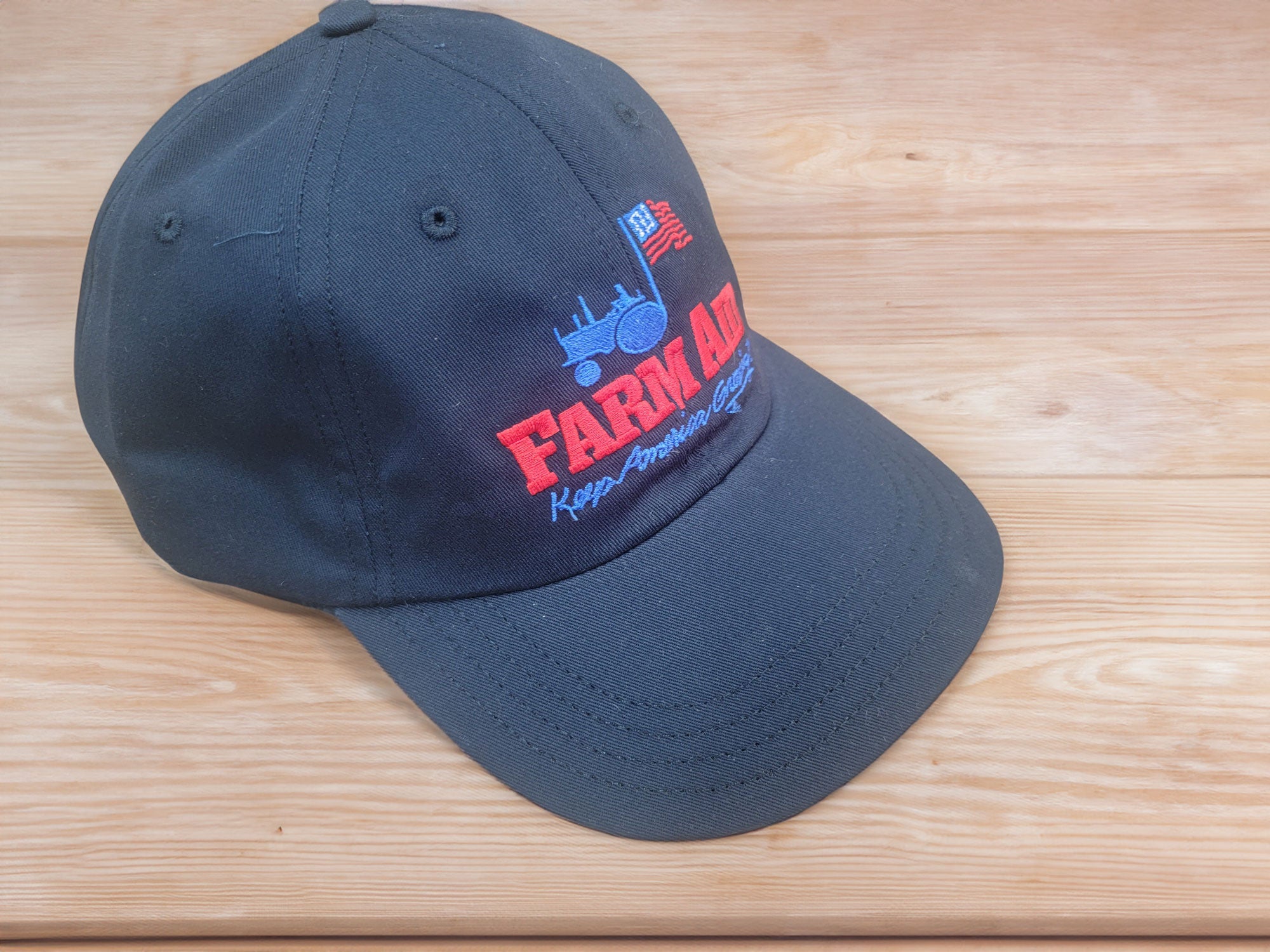 Farm Aid Tractor Logo Unstructured Hat – Navy