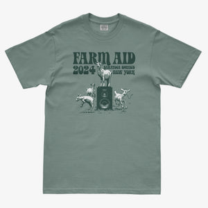 Farm Aid 2024 Goats Tee – Sage Green