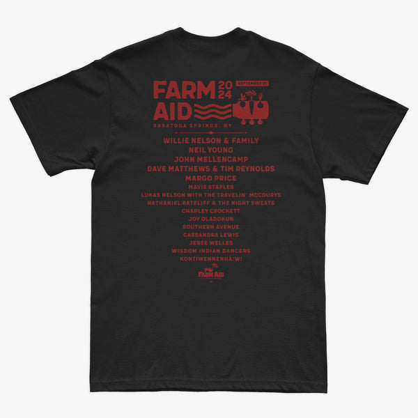 DeliciousTaylormade QUADFACE  NKT×AC Farm Aid 2024 Wood Cut Tee – Forest Green