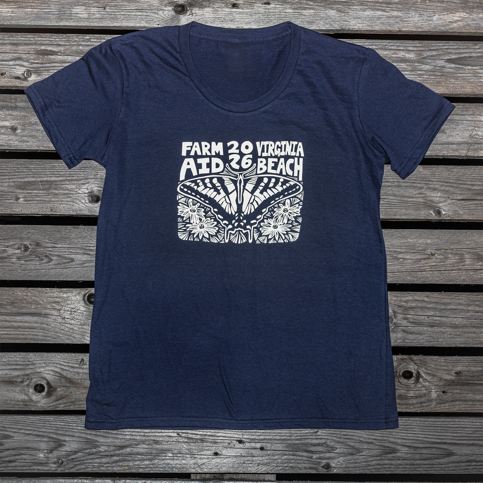 Farm Aid 2026 Butterfly Linocut Women's Organic Tee