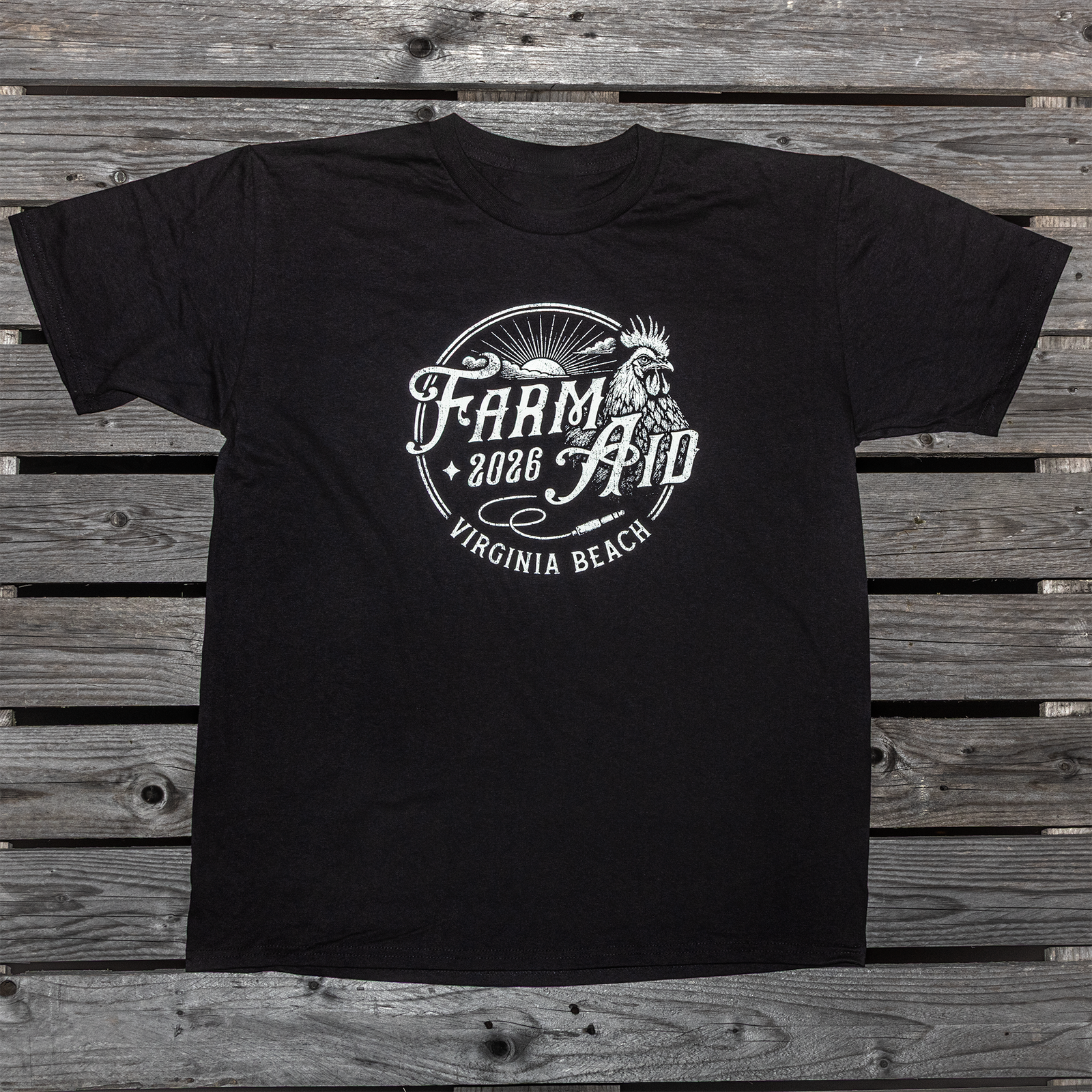 Farm Aid 2026 Rooster Sunrise Organic Tee