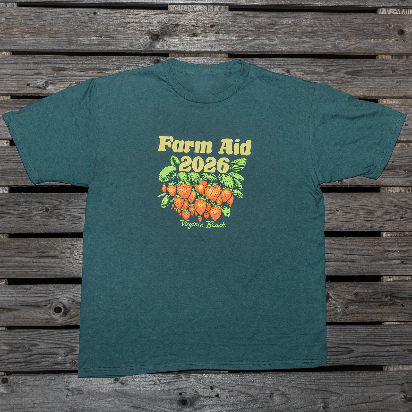 Farm Aid 2026 Virginia Strawberries Organic Tee