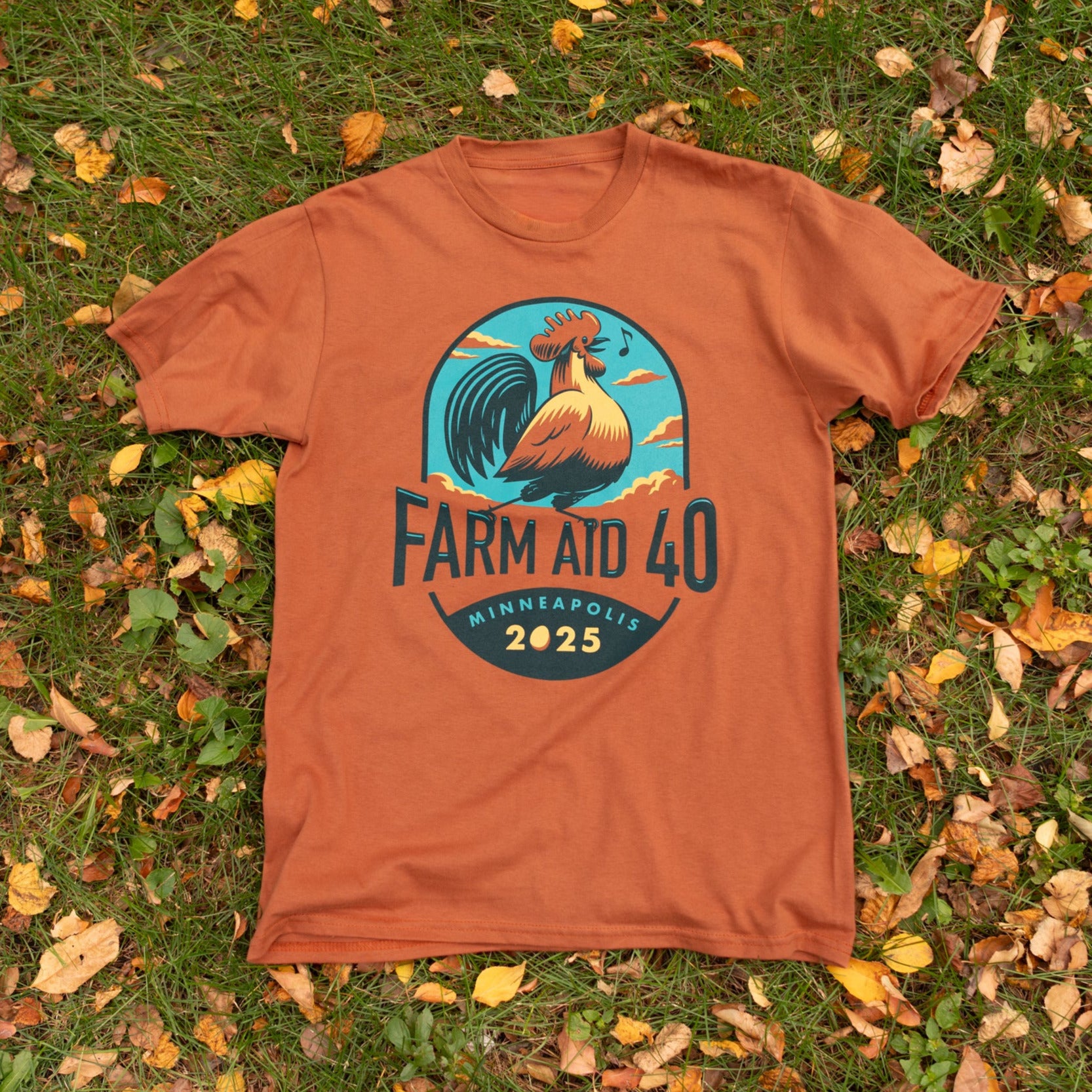 Farm Aid 40 Rooster Sings Tee