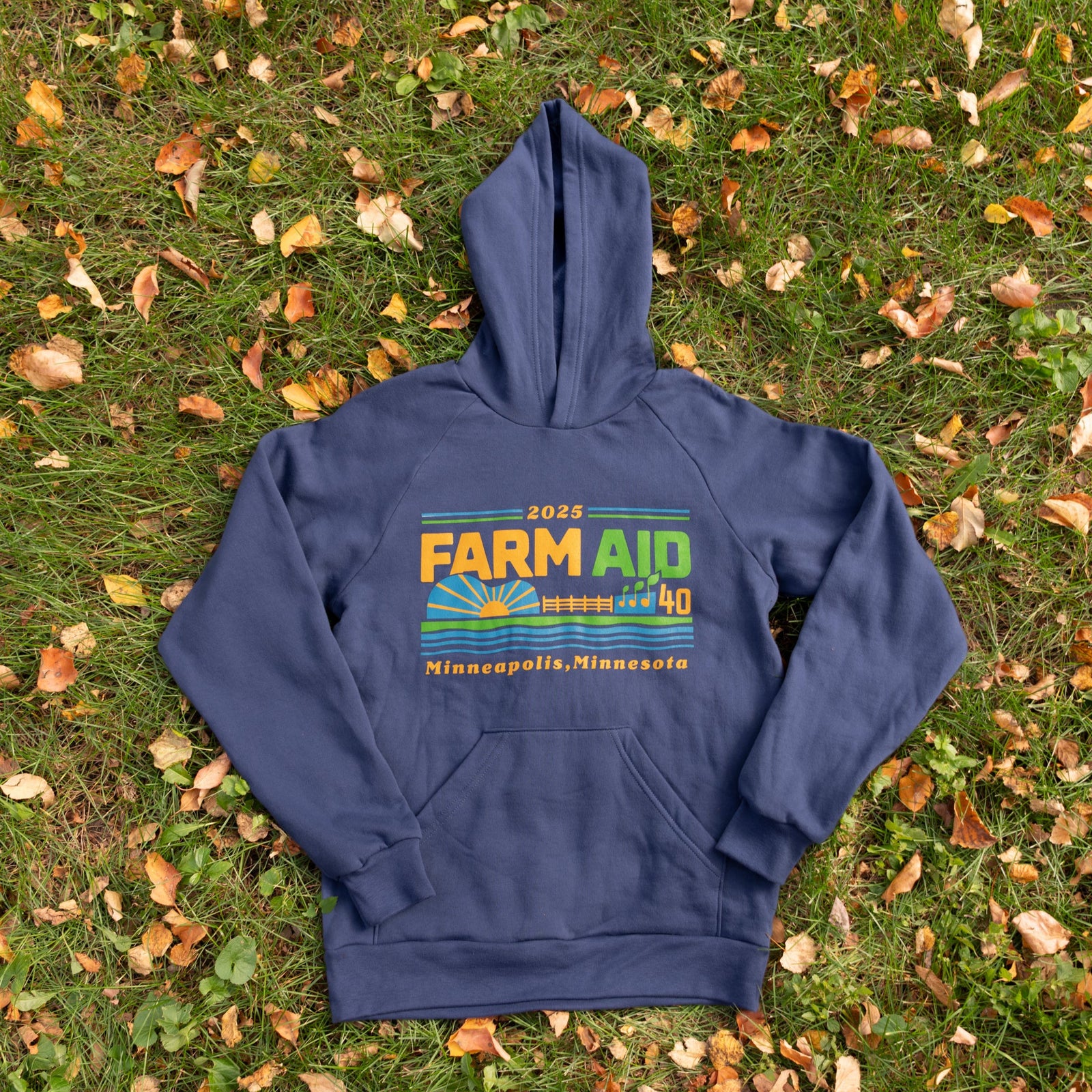 Farm Aid 40 Guitar Sunrise Organic Hoodie