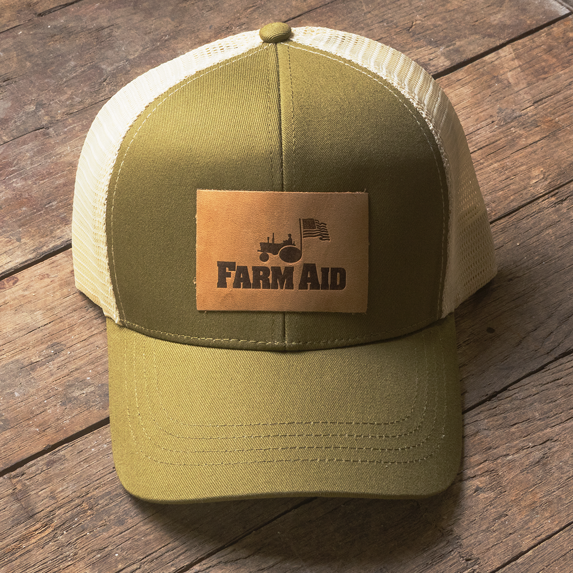 Farm Aid Leather Patch Trucker Hat