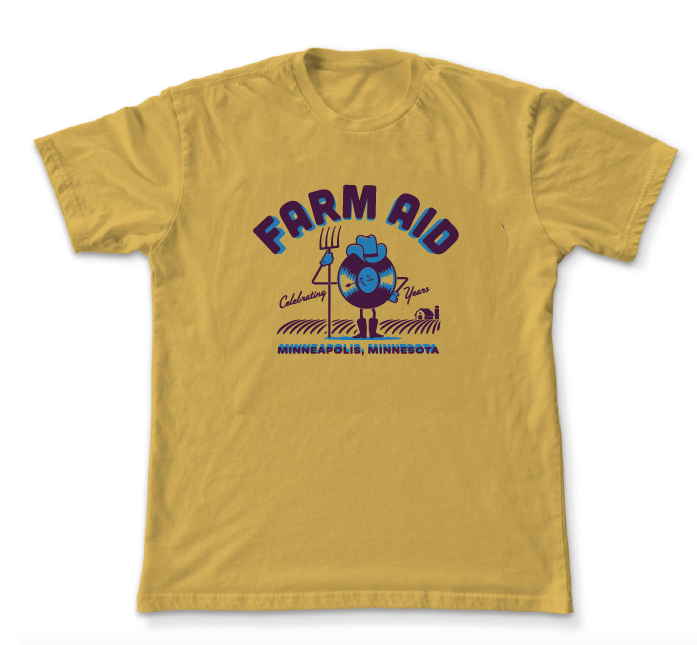 Farm Aid 40 Record Dude Kids Tee