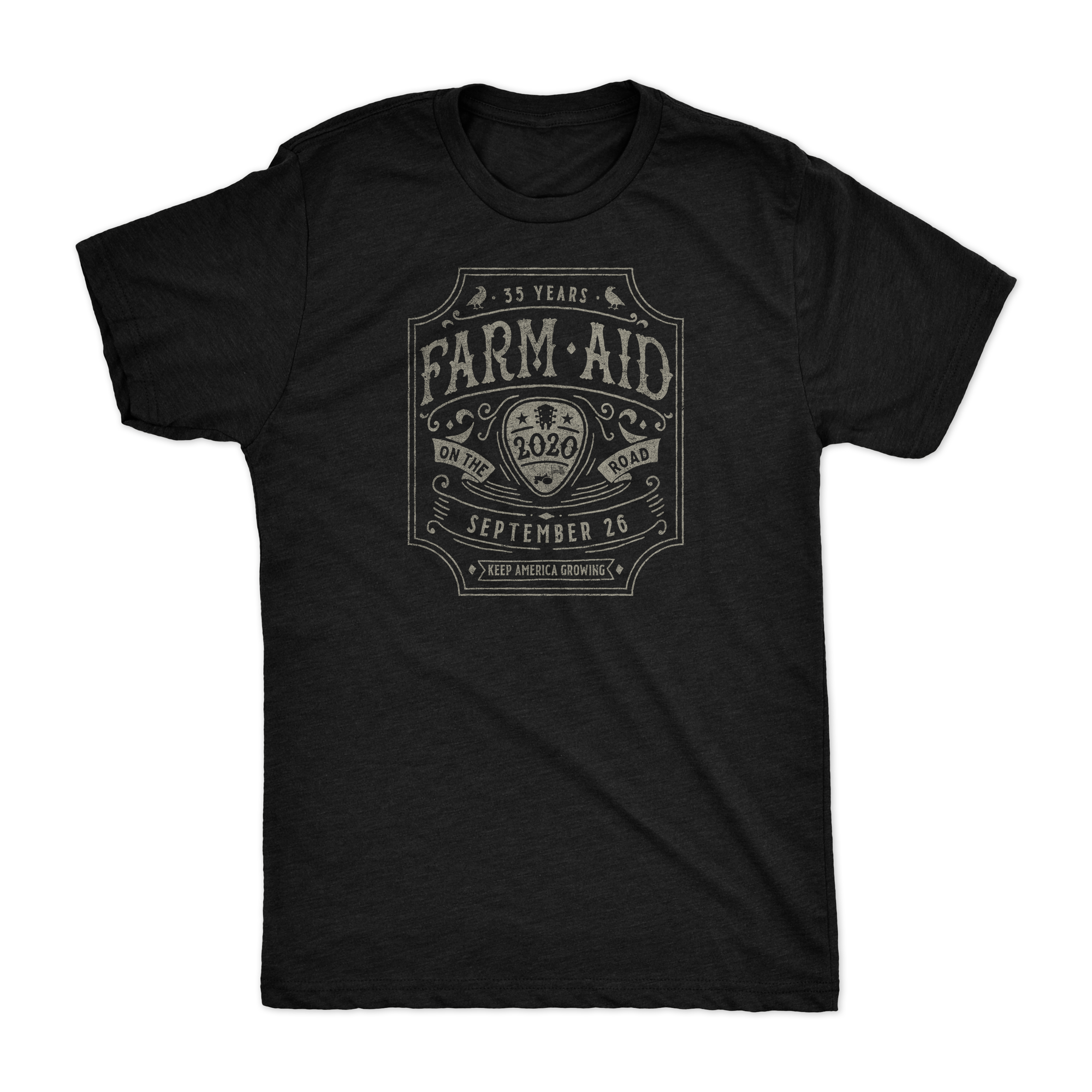 Farm Aid 2020 Guitar Pick Tee - Black