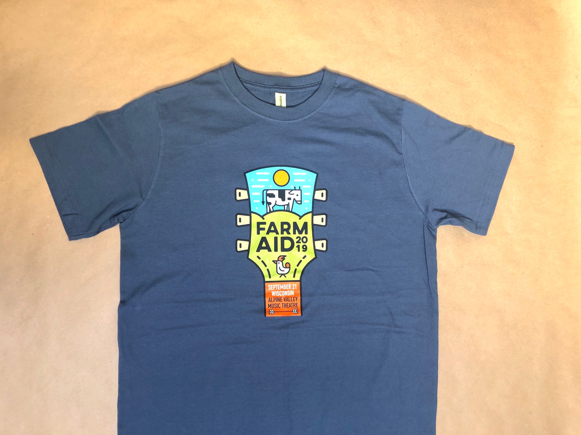 Farm Aid 2019 Logo Tee in Blue (Unisex)