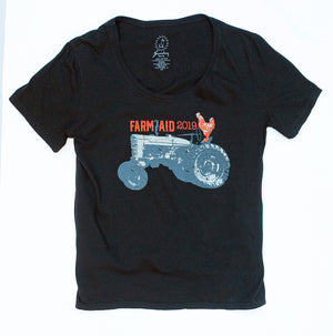 Farm Aid 2019 Black Tractor Tee (Women's)